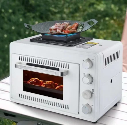 2024 Outdoor Kitchen Appliances Digital BBQ Portable Gas Toaster Oven With Burner