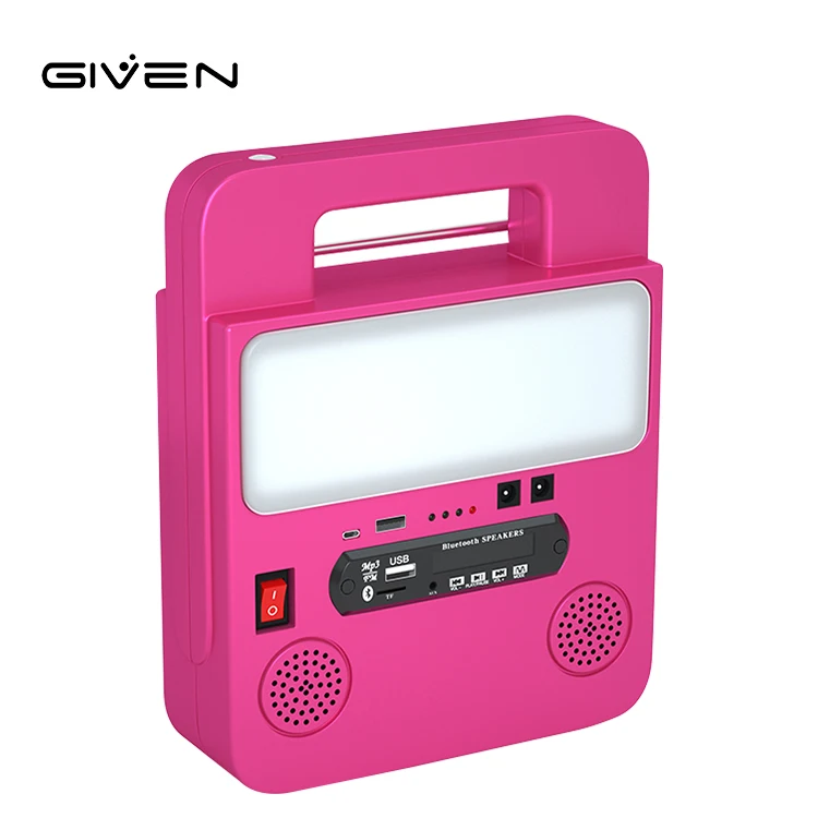 Waterproof IP65 Outdoor Camping Emergency FM MP3 Player Speaker Solar Portable Radio Light