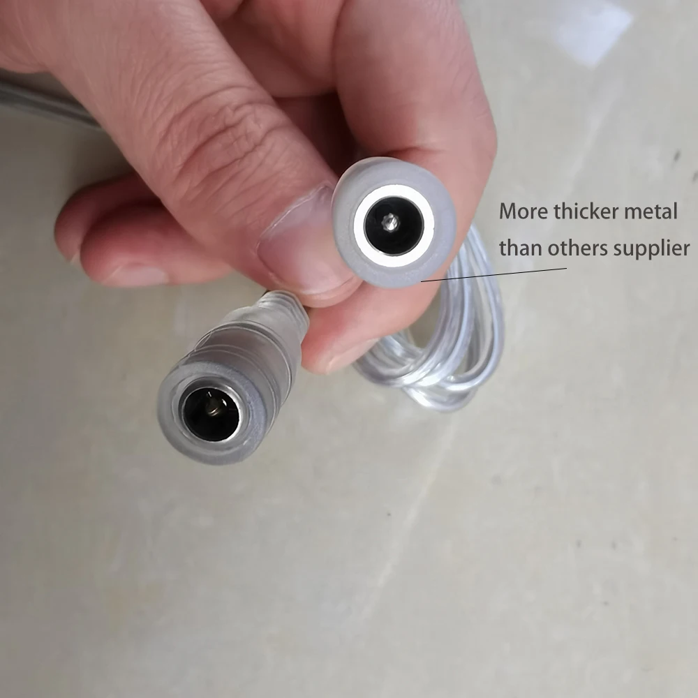 1.5m 0.5mm 20AWG transparent led neon strip flex connectors for led neon signs connect with power adapter