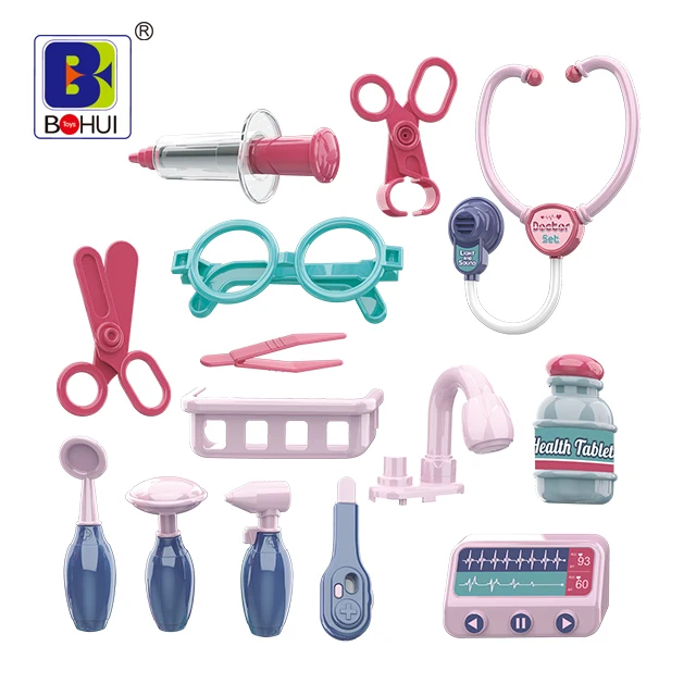 14 pcs medical appliance table Doctor Kids Pretend Play