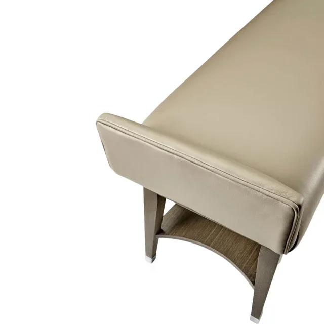 Luxury high quality Italia nordic modern style indoor leather bed bench for commercial hotel bedroom furniture bed stoo
