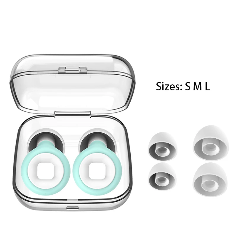 Quiet Ear Plugs for 25-28dB Noise Cancelling Soft Reusable Hearing Protection in Flexible Silicone for Sleep