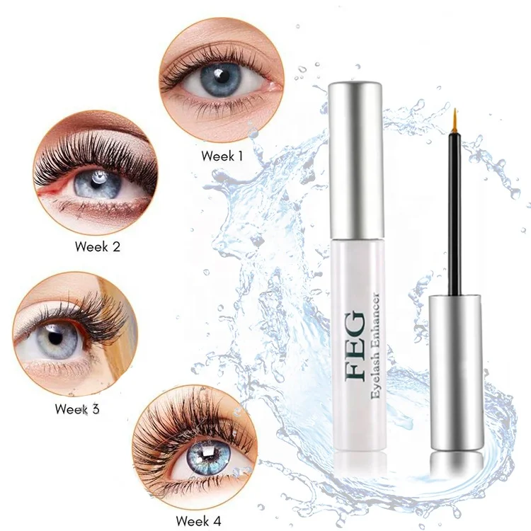 Organic Cosmetics Manufacturer FEG Special for Eyelash Extensions Rose Gold Mascara Tube 3Ml Uk Lash Serum