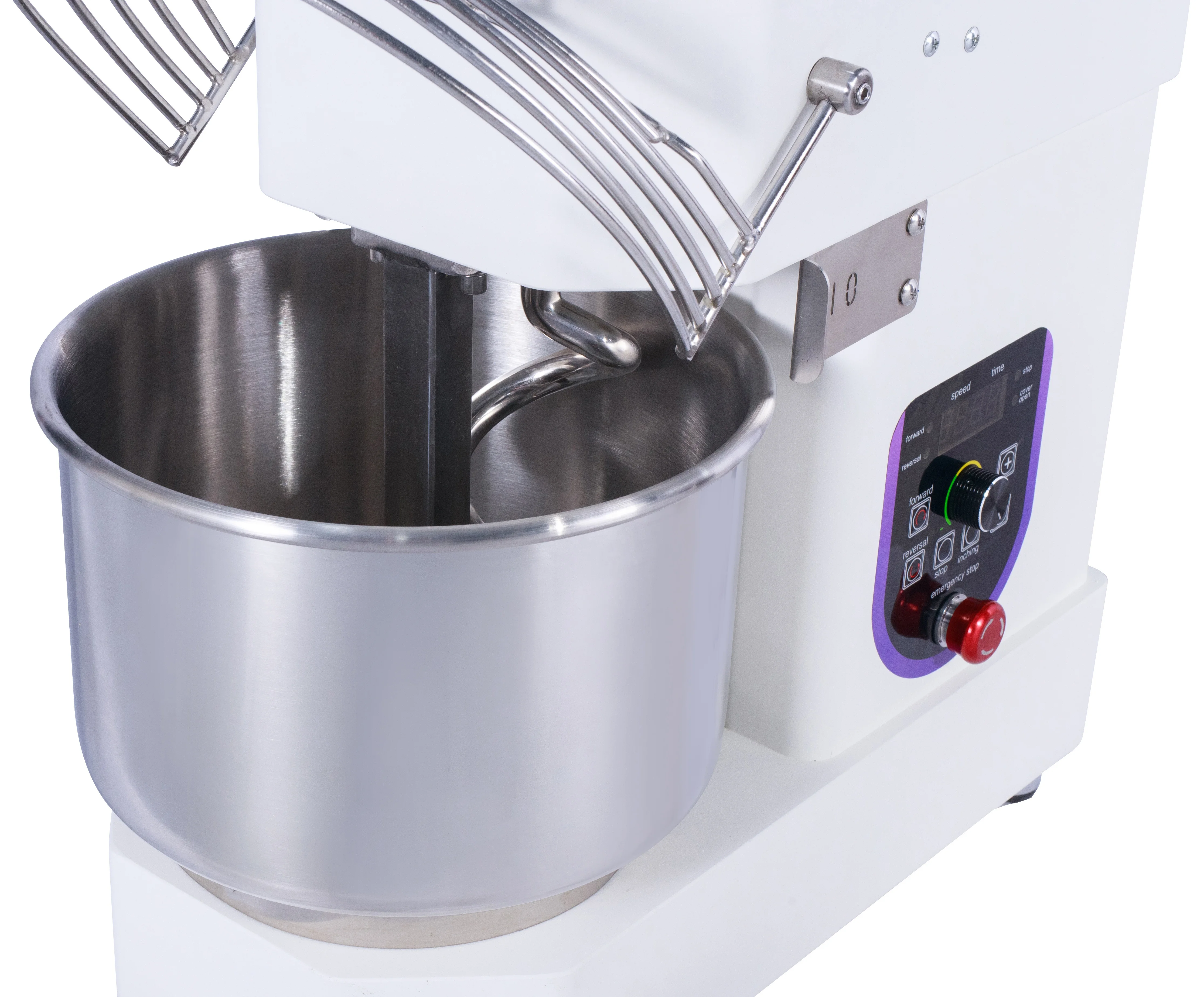 10 Liters Hot Sale Variable Frequency Speed Dough Kneader Machine 4kg Electric Digital Panel Spiral Dough Mixer SWL-10L4