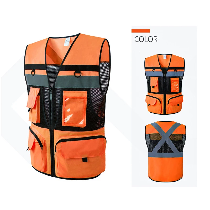 Wholesale Safety Vest For Men Road Hi Vis Safety Vest Outdoor Workwear Uniform Reflective Safety Clothing