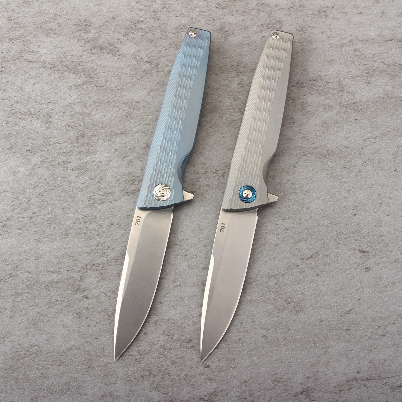 RTS Exotic Handmade Titanium Handle S35VN Blade Gentleman Knife Pocket Folding Knife