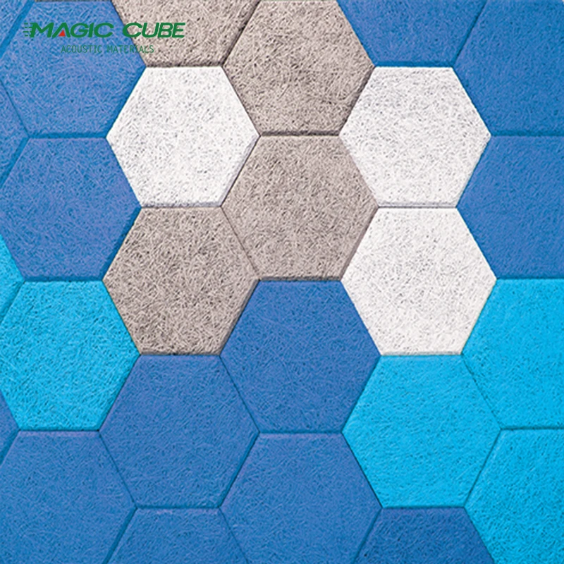 Colorful Interior Decorating Wood Wool Acoustics Panel / Soundproofing Materials