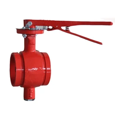ASTM A536 rubber Grooved Butterfly valve Manual Ductile iron butterfly valve  grooved end   fire safe fire fighting