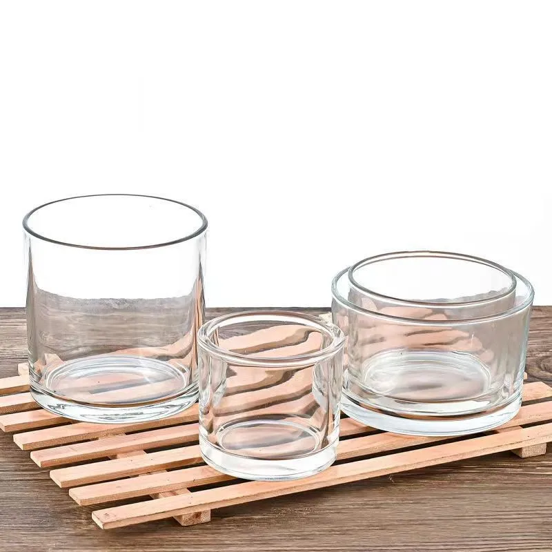 Empty candle jars tea light candle iridescent glass holder contenitori candele for romantic atmosphere Aromatherapy and gift