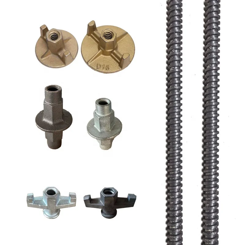 Concrete Formwork Accessories Threaded Rod Tie Rod For Construction With Wing Nut Formwork Clamp