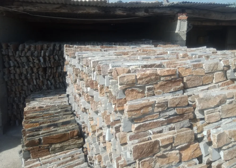 Natural cultural stone exterior wall design