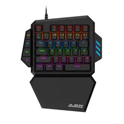 Ajazz AK039H One-Handed rainbow Mechanical Gaming Keyboard, Professional Gaming Keypad with Wrist Rest, 39Keys
