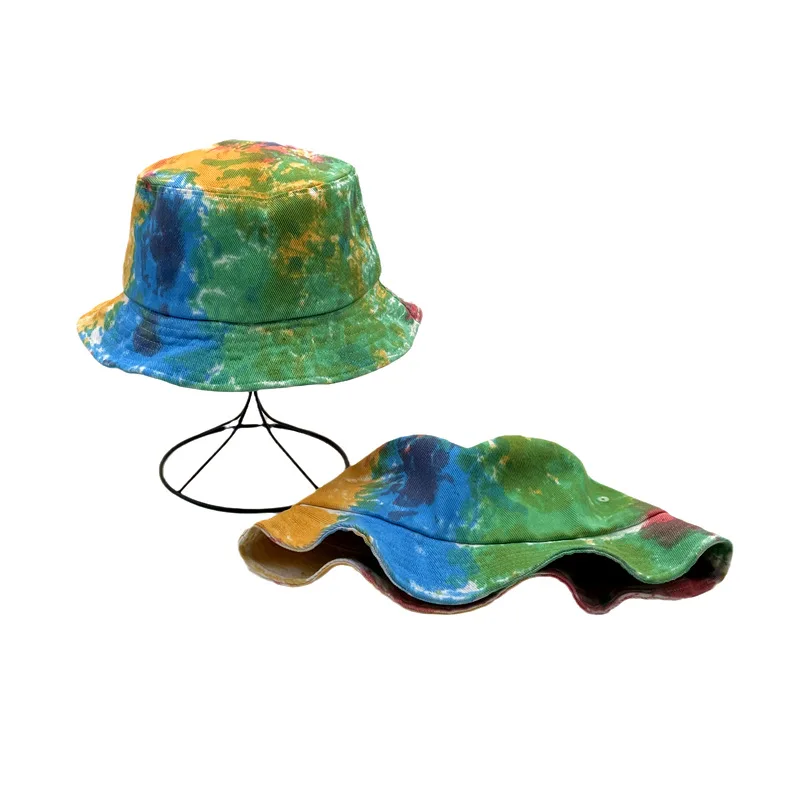 Designer Tie Dye Bucket Hat Unisex High Quality Cotton Fisherman Hat For Women