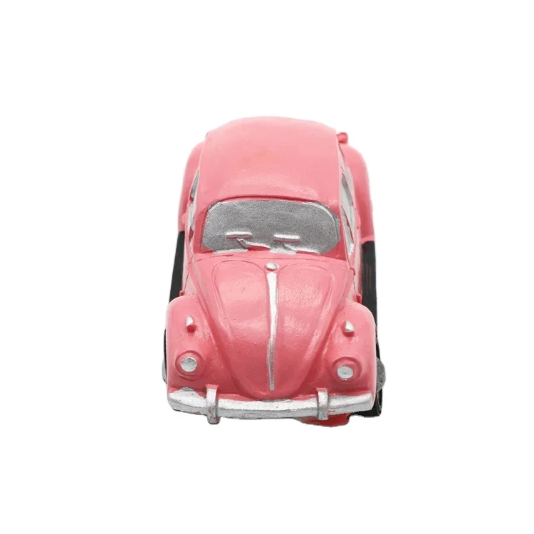 Модная модель фигурка автомобиля из смолы для украшения кукольного домика розовая Миниатюрная с орнаментом