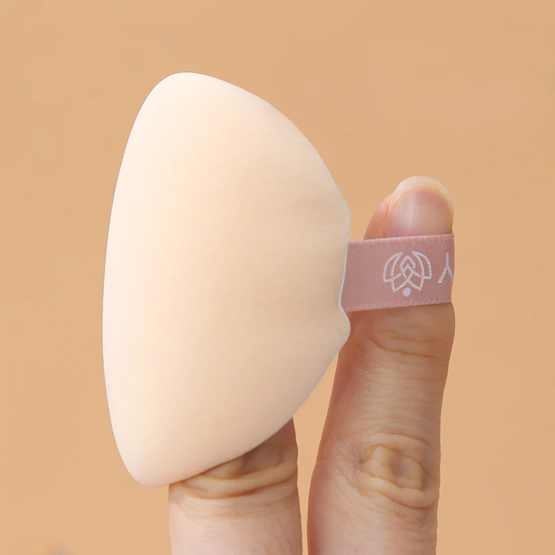 LMLTOP Guangzhou Female Face Beauty Makeup Powder Puffs Woman Soft Bouncy Round Shape White Makeup Puff Set With Box Sy1002