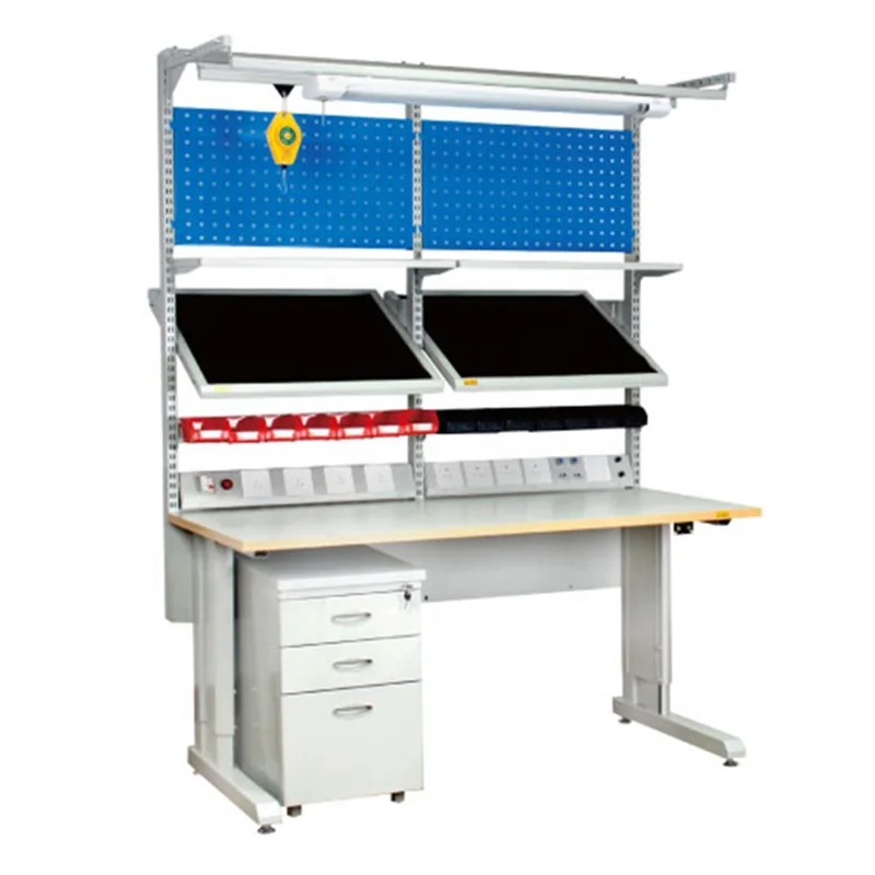 Leenol China Manufacture Production Line Workstation Lab Furniture Anti static ESD Workbenches For Electronics Workshop
