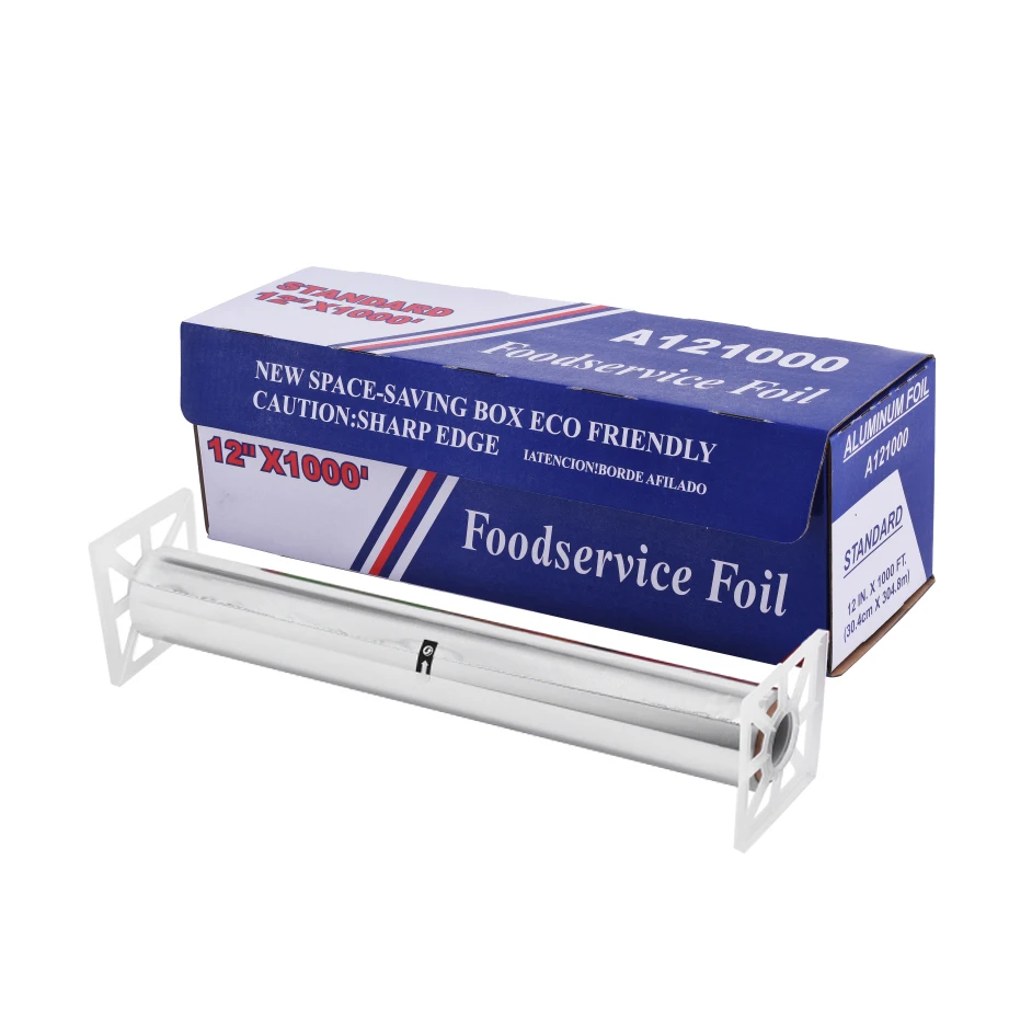 12'*1000ft big kitchen use aluminum foil rolls aluminum roll with holder