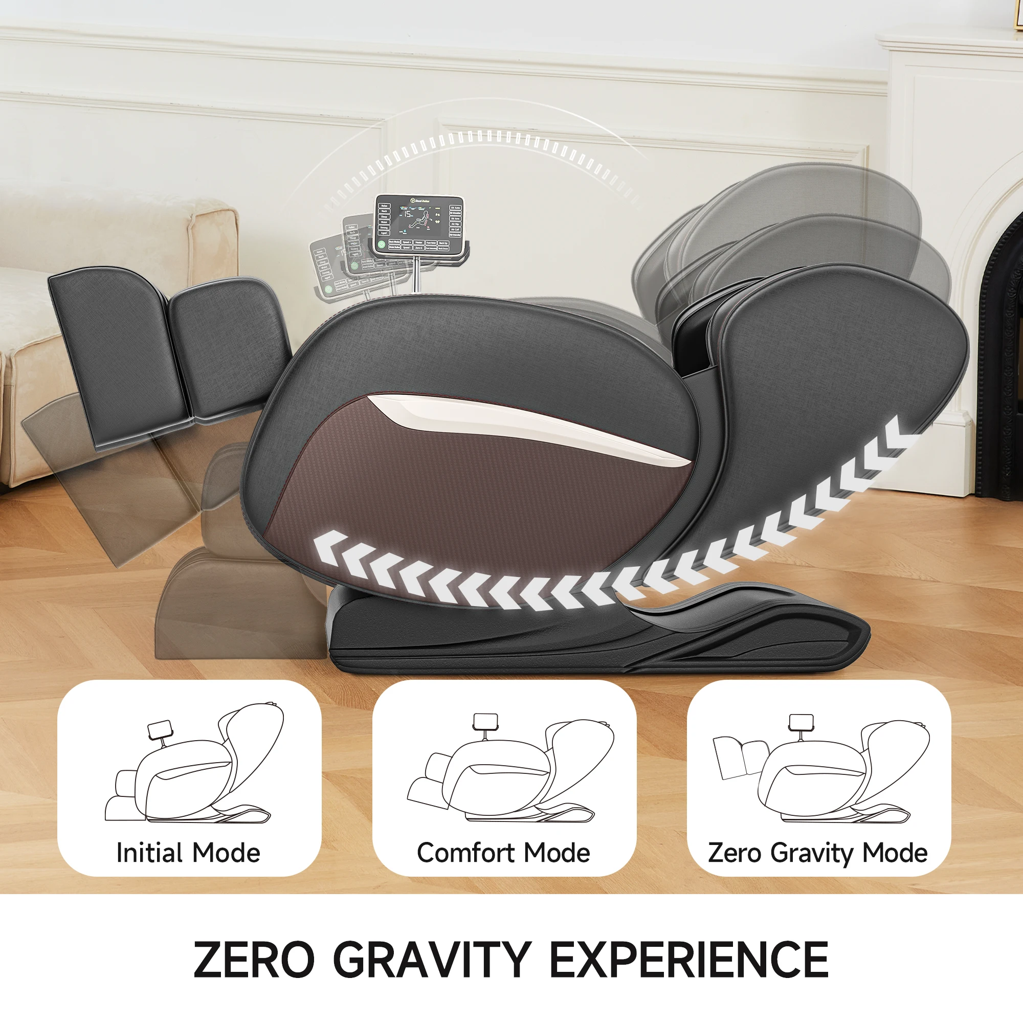 heated 8 fixed point roller chair zero gravity full body massage chair head case antigravity message chair recliner massage