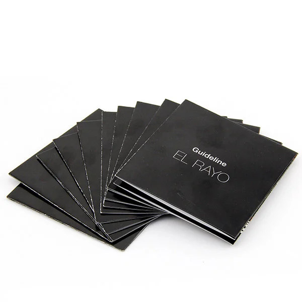 
Wholesale mini black glossy paper product manual 