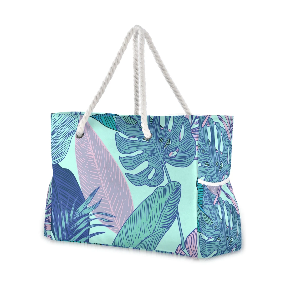 New Arrival Custom Market Shopper Bag Oversize Reusable Larger Shoulder Tote Beach Bag With Cotton Straps