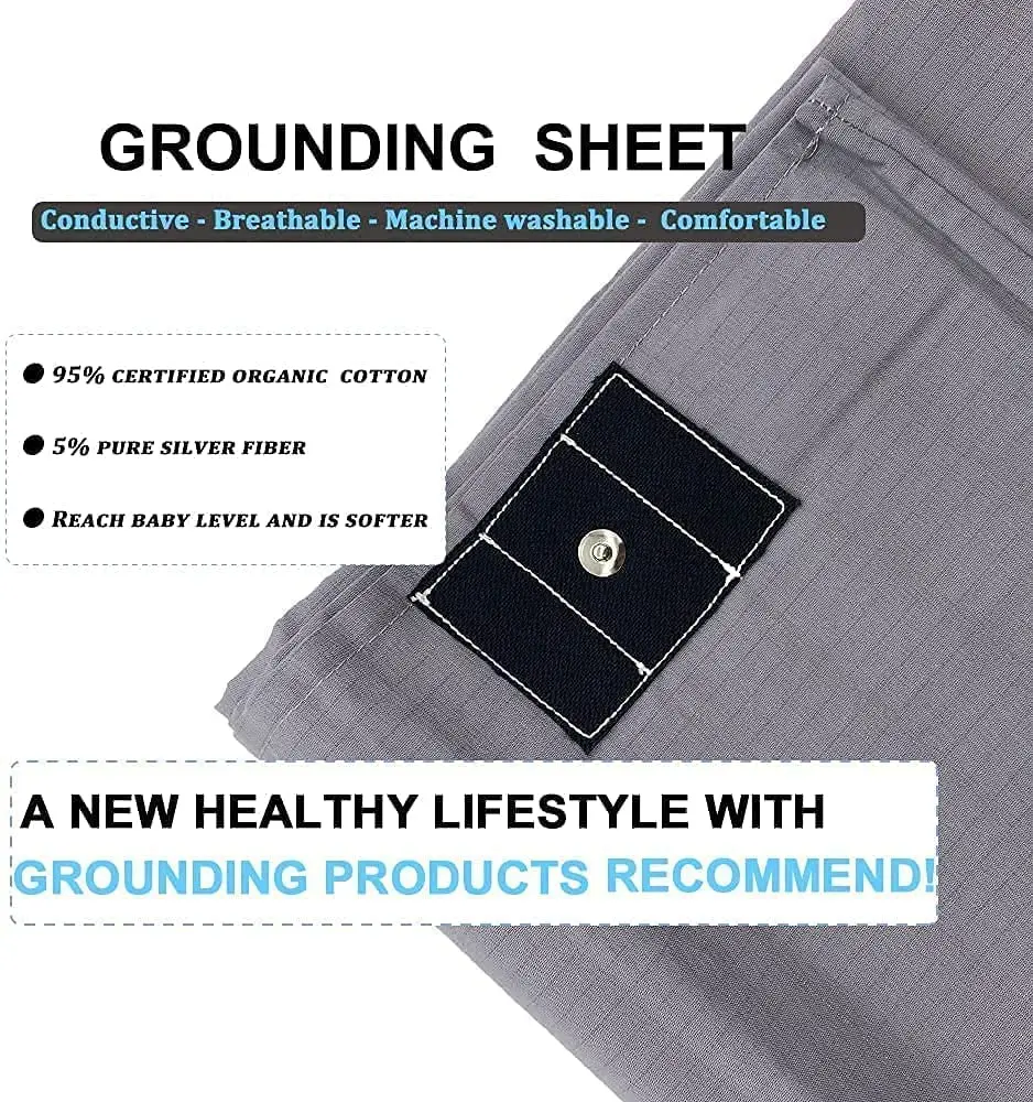 Factory Outlet Comfort Skin-friendly Organic Cotton Silver Fiber Grounding Bed Sheets