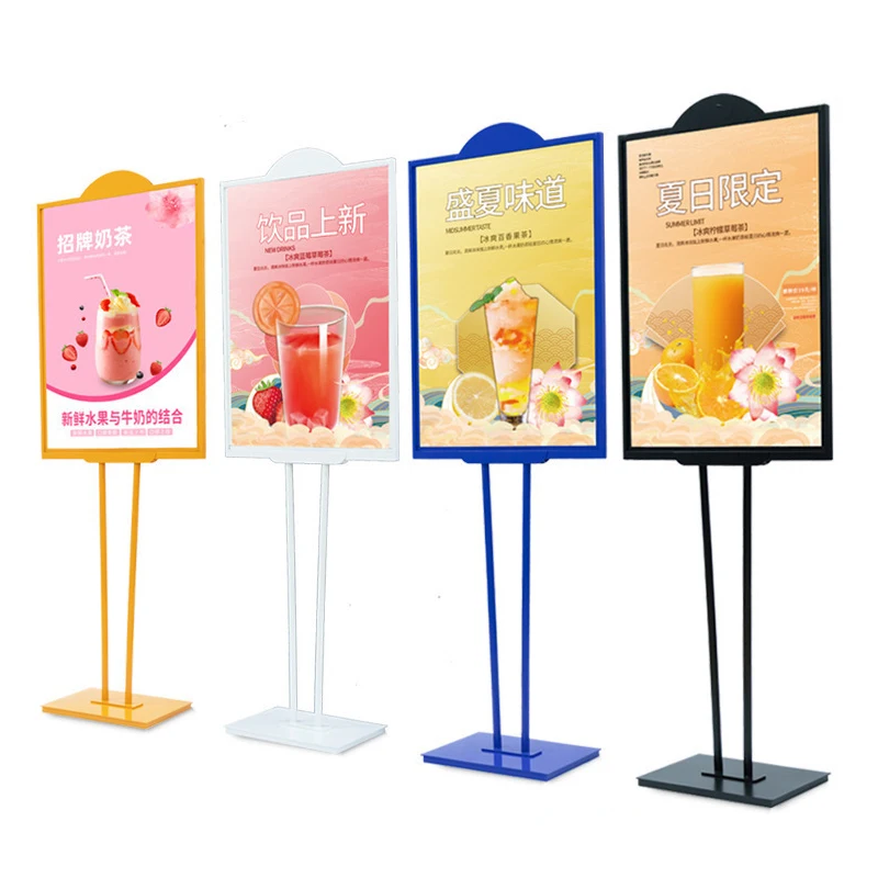 Cheap custom print KT cardboard poster display stand Signage Poster Frame Floor-standing Shopping Mall Advertising Display Stand