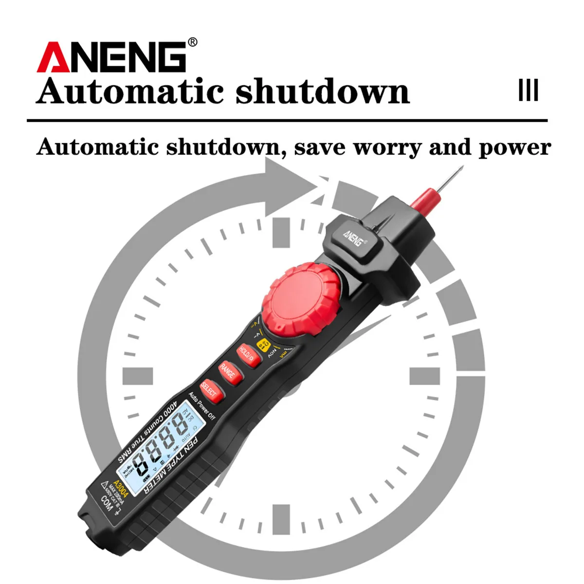 ANENG A3004 Multimeter Pen Type Meter 4000 Counts Non Contact AC/DC Voltage Resistance Capacitance Diode Continuity Tester Tool