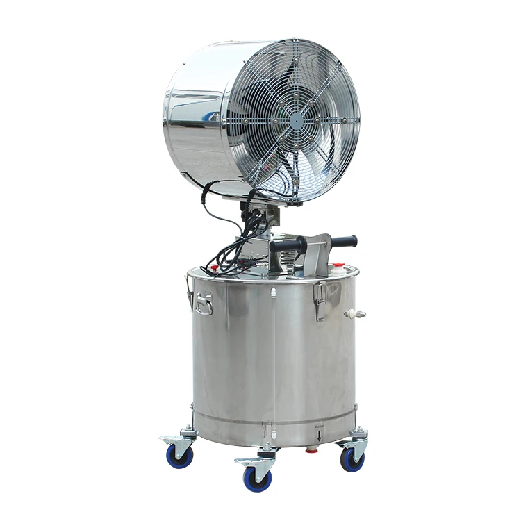 Mist Cooling Fan For Humidifying And Fog Garden Water Mist Cannon That Can Be Pushed And Moved By Hand