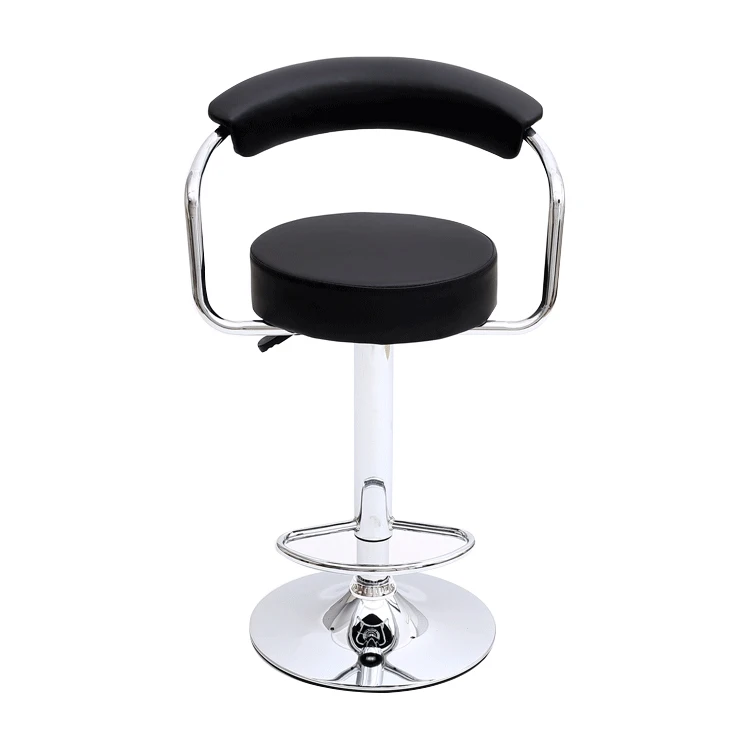 amazon hot sale classic design restaurant furniture metal leg soft backrest high kitchen bar stool high chair