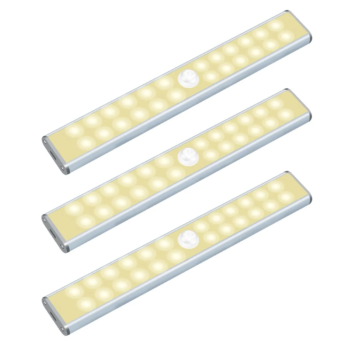 
PIR Motion Sensor Rechargecable 24 LED USB Cabinet Lighting cabinet light under closet with sensor 