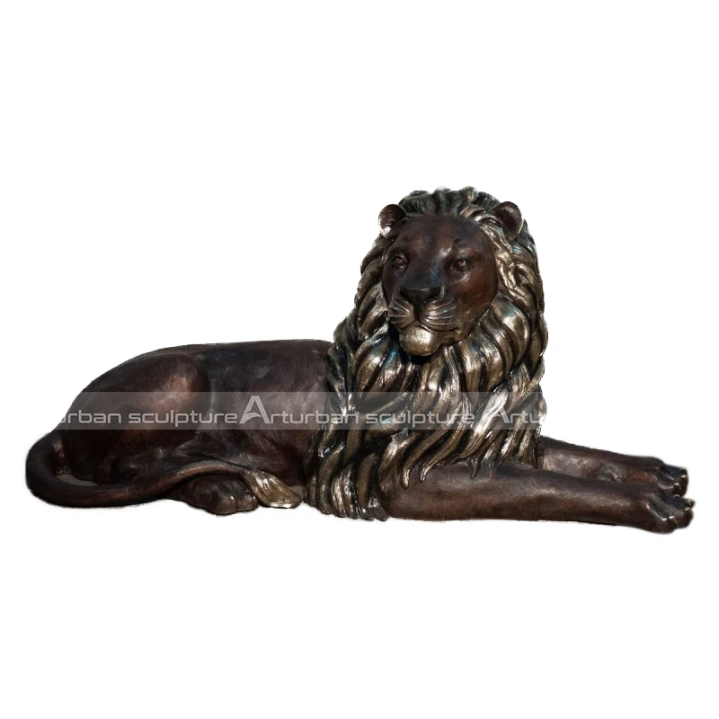 Bronze Lion Statue For Garden Decoration Howl Lion Sculpture Bronze Brass Copper