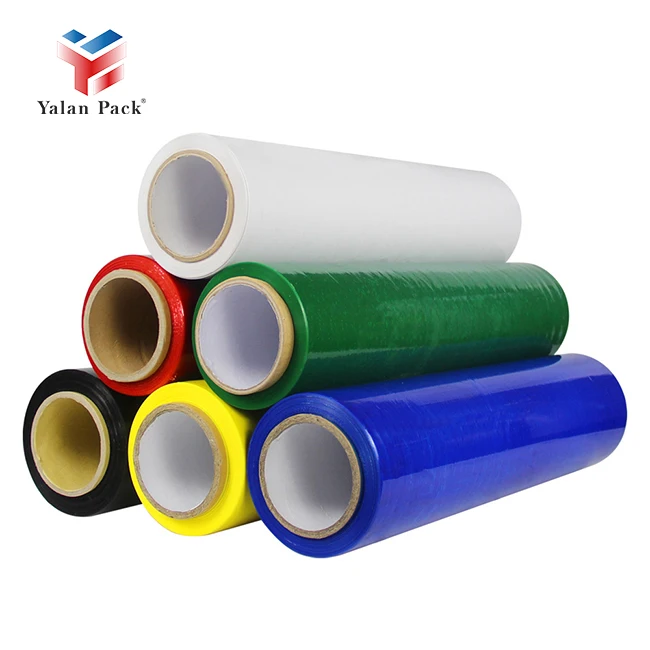 lldpe jumbo pallet colored plastic wrap stretch film