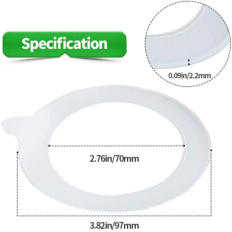 MOYENNE Replacement Rubber Gasket Seal - Glass Jar Seals - 12 Pack Silicone Gaskets For Clip Top Storage Jars, Sealing Rings