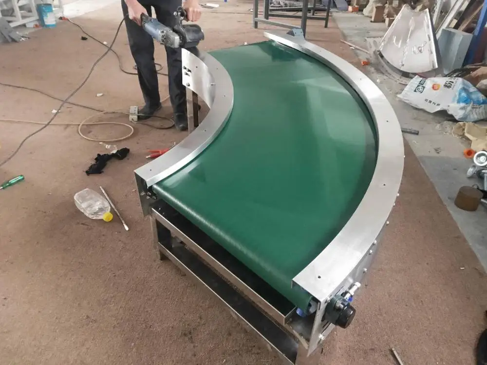 
Curved 90 degree belt conveyor bend 180 degree conveyor belt price 