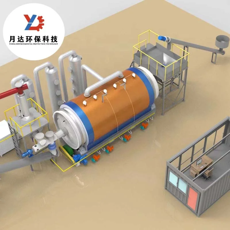 12 years professional manufacture 2800*8000 waste tyre pyrolysis carbon black machine with automatic control system