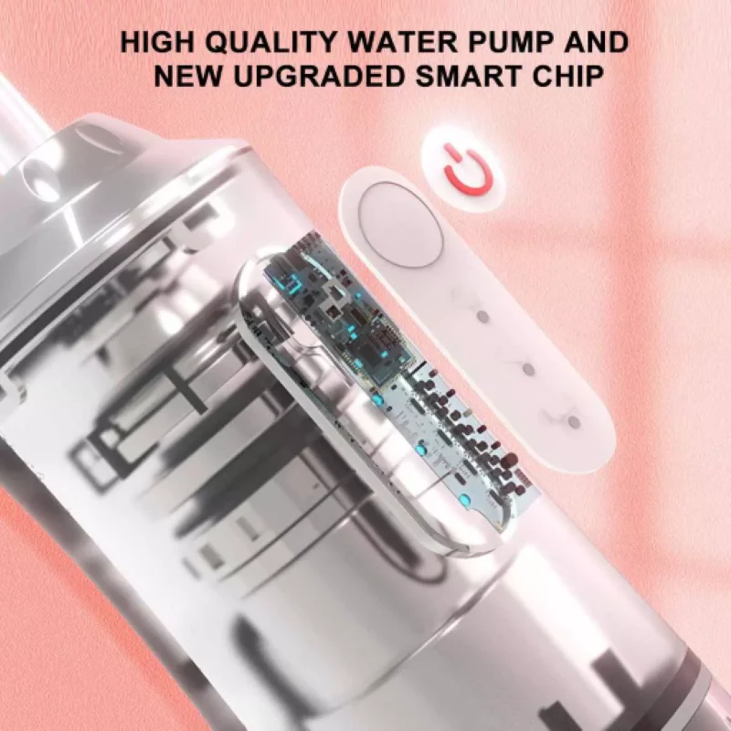 OEM Portable Waterproof Teeth Clean USB Cordless Dental Care 4 Nozzles Water Pick