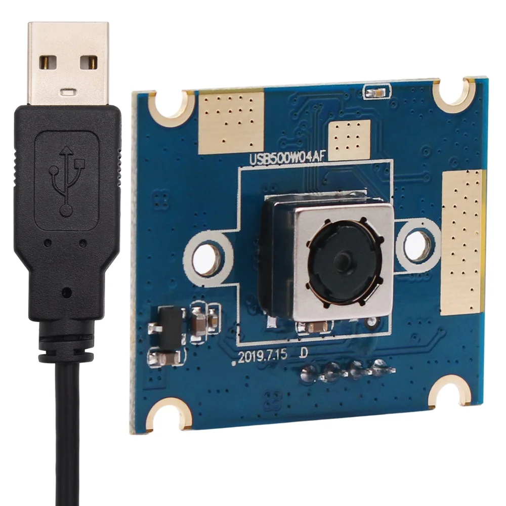 ELP 5MP Autofocus USB Camera Board 60 Degree Lens CMOS OV5640 Mini 30*25mm CCTV Video USB Camera Module