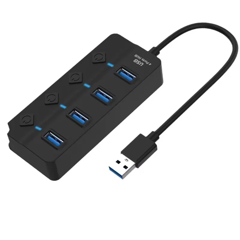 USB Hub 3.0 Multiprise  High Speed Splitter 7 Port  Hub Power Adapter with Switch Long Cable with Multiple Expander Hub