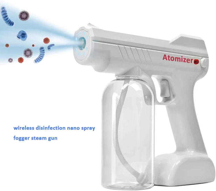
Blitzblue Handheld rechargeable Blu Ray wireless Nano Steam Gun electric Disinfection Nano Spray Gun 