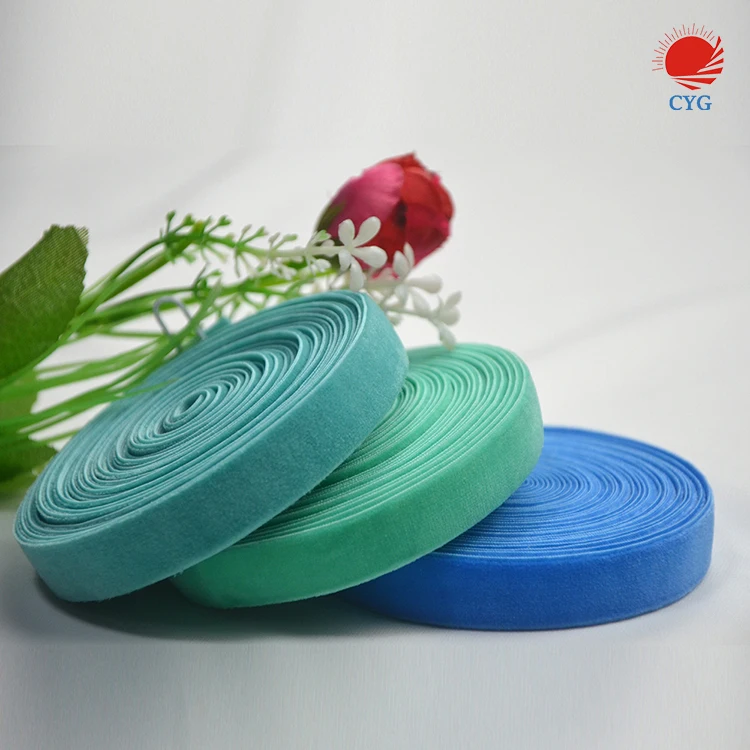 15 mm Wholesale Elastic Velvet Tape/velvet Trim/velvet Ribbon Elastic Velvet Tape