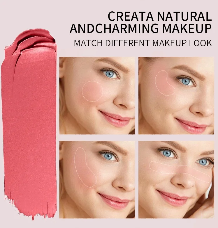 Hot Selling Cheek Tint Moisturizing Silky Pink Cream Makeup Vegan Pigment Private Brand Mousse Creamy Face Cheek Blushes