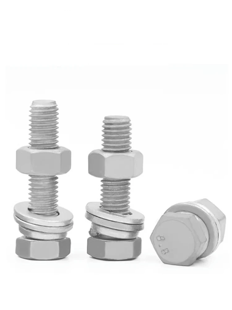 ANSI/ASME B18.2.1 1/2 3/8 5/8 M8-M36 Hot Dip Galvanized Hex Bolt And Nut Carbon Steel Coarse Thread