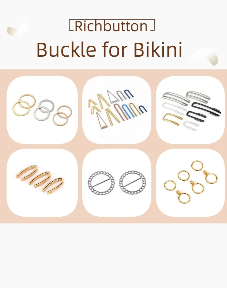Underwear Front Accessories Hardware Swimwear Metal Buckle Connector Buckle for Swimwear