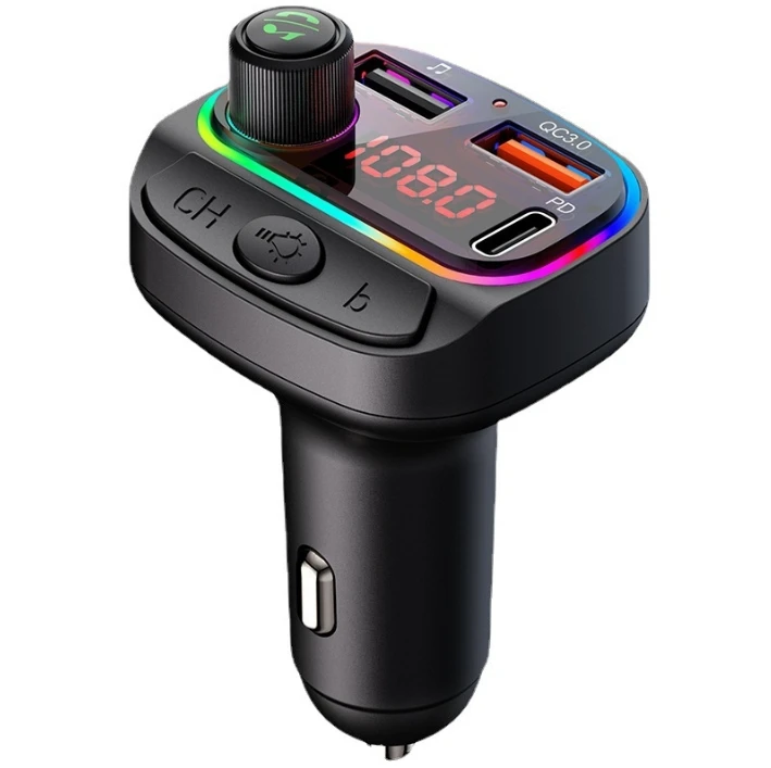 C14 Быстрая зарядка Qc3.0 автомобильное зарядное устройство mp3 плеер со светодиодной подсветкой 2 USB BT Type-C PD18W автомобильный адаптер для Iphone Samsung