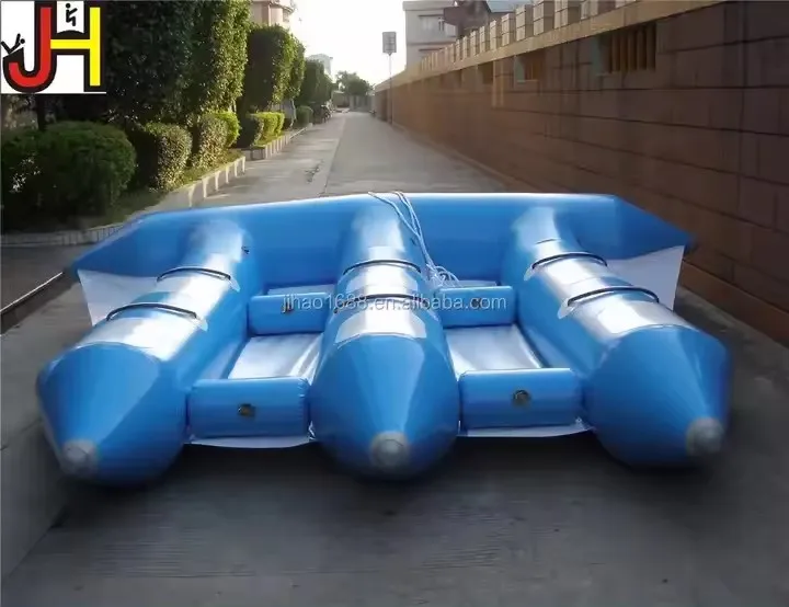 Inflatable Fly Fishing Boats Towable 6 Person Inflatable Flying Banana Water Boat