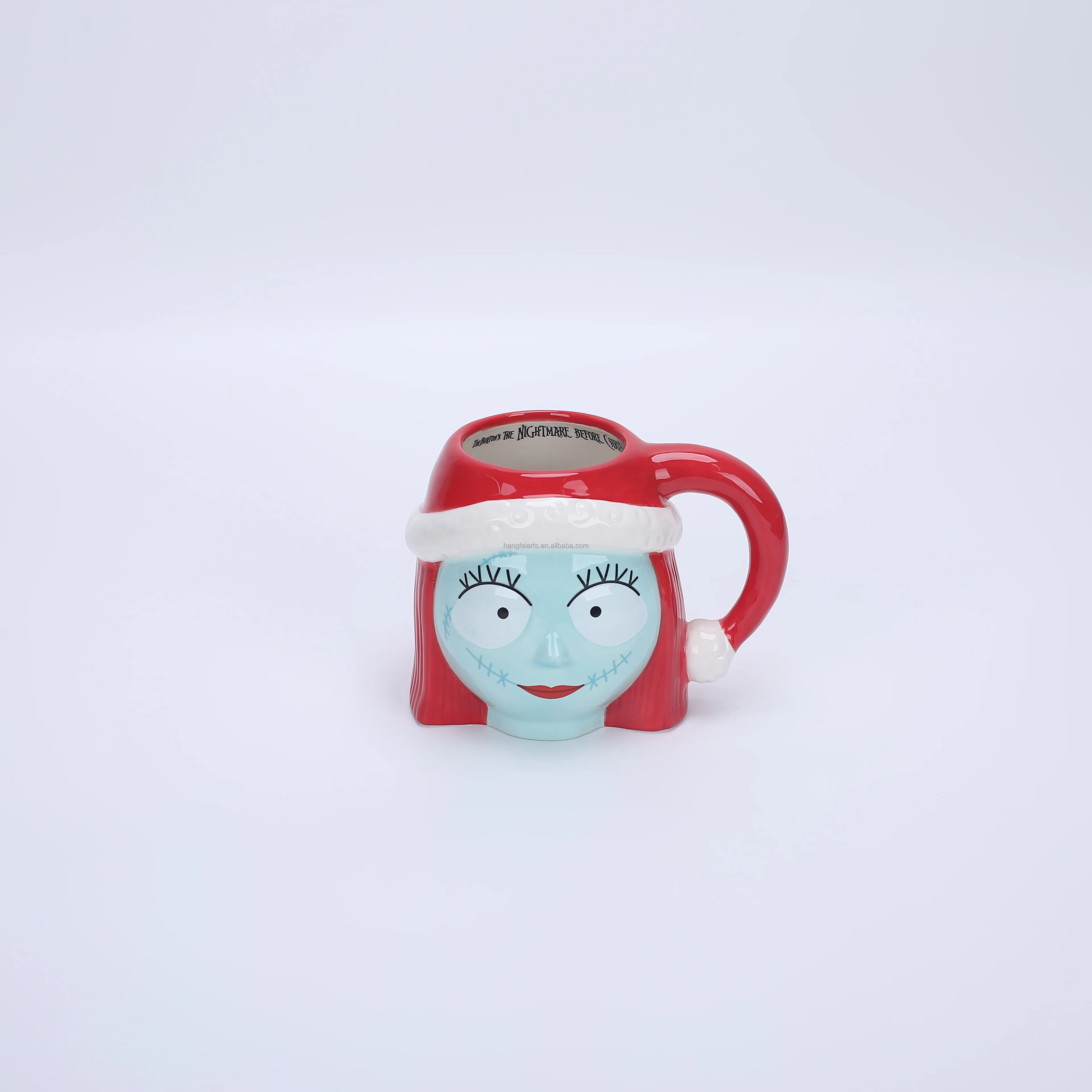 ceramic christmas day mug ceramic coffee cup with cat shape 3D animal mug