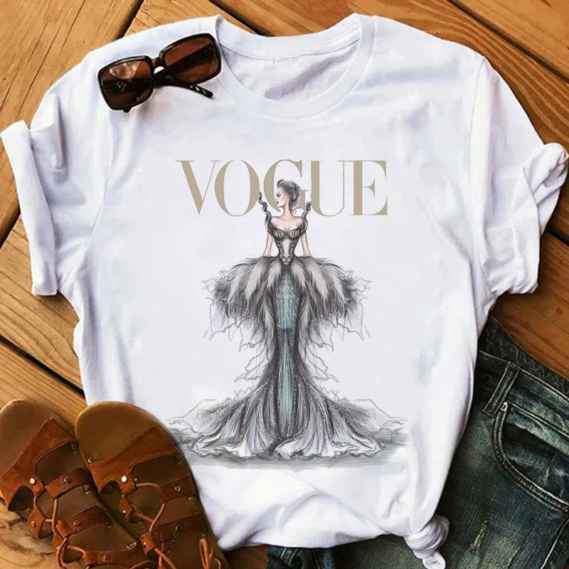 Fashion Casual White T-Shirt Printed Pattern Customizable Made Knitted Spandex Fabric Sizes XL XXL 3XL Available T-Shirt