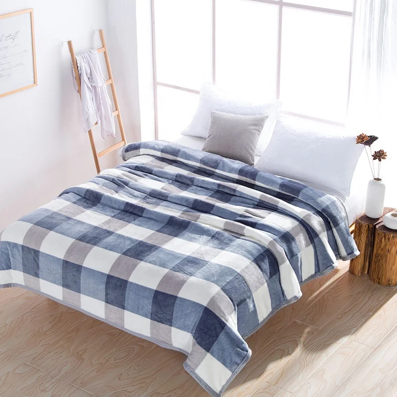
Super Soft Plaid Printed Polar Fleece Custom 260GSM Flannel Throw Blanket 