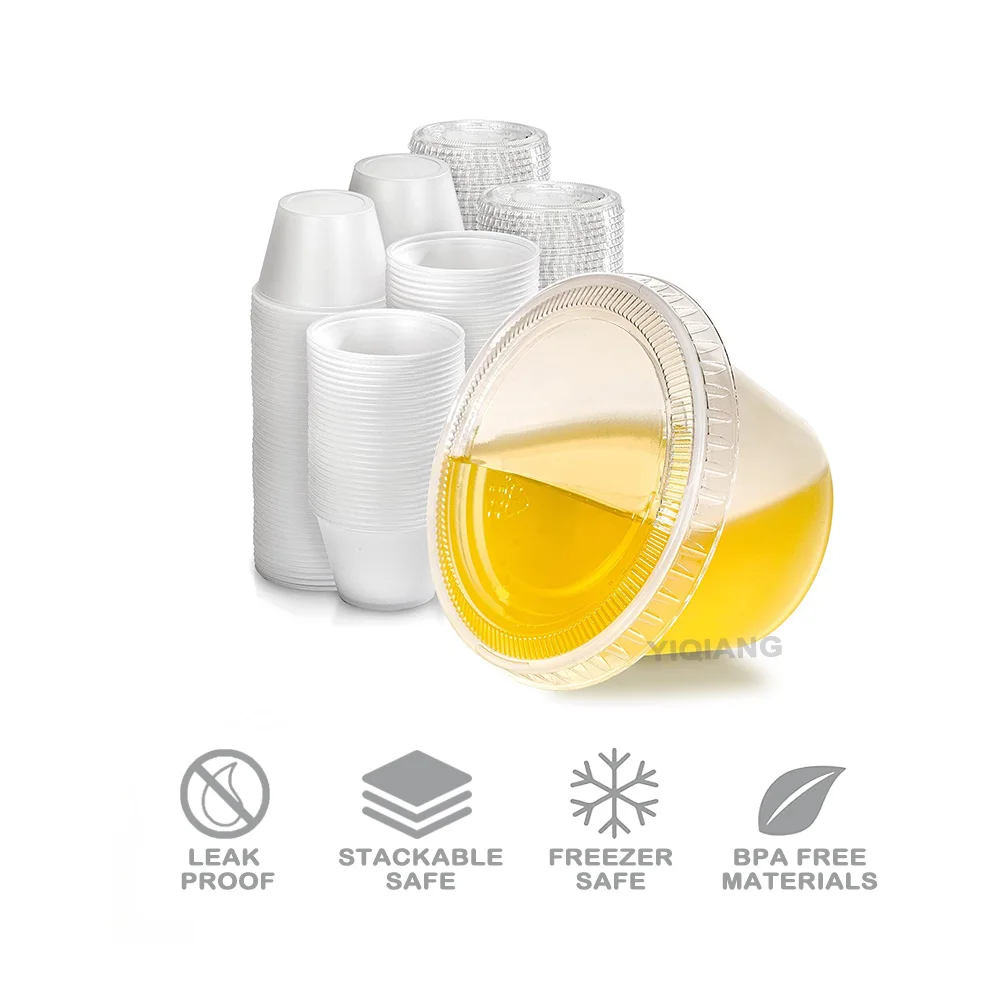 Yiqiang Disposable Tasse Cup Tasse Container Jelly Pudding Slime Snack Yogurt Sauces Portion Cup