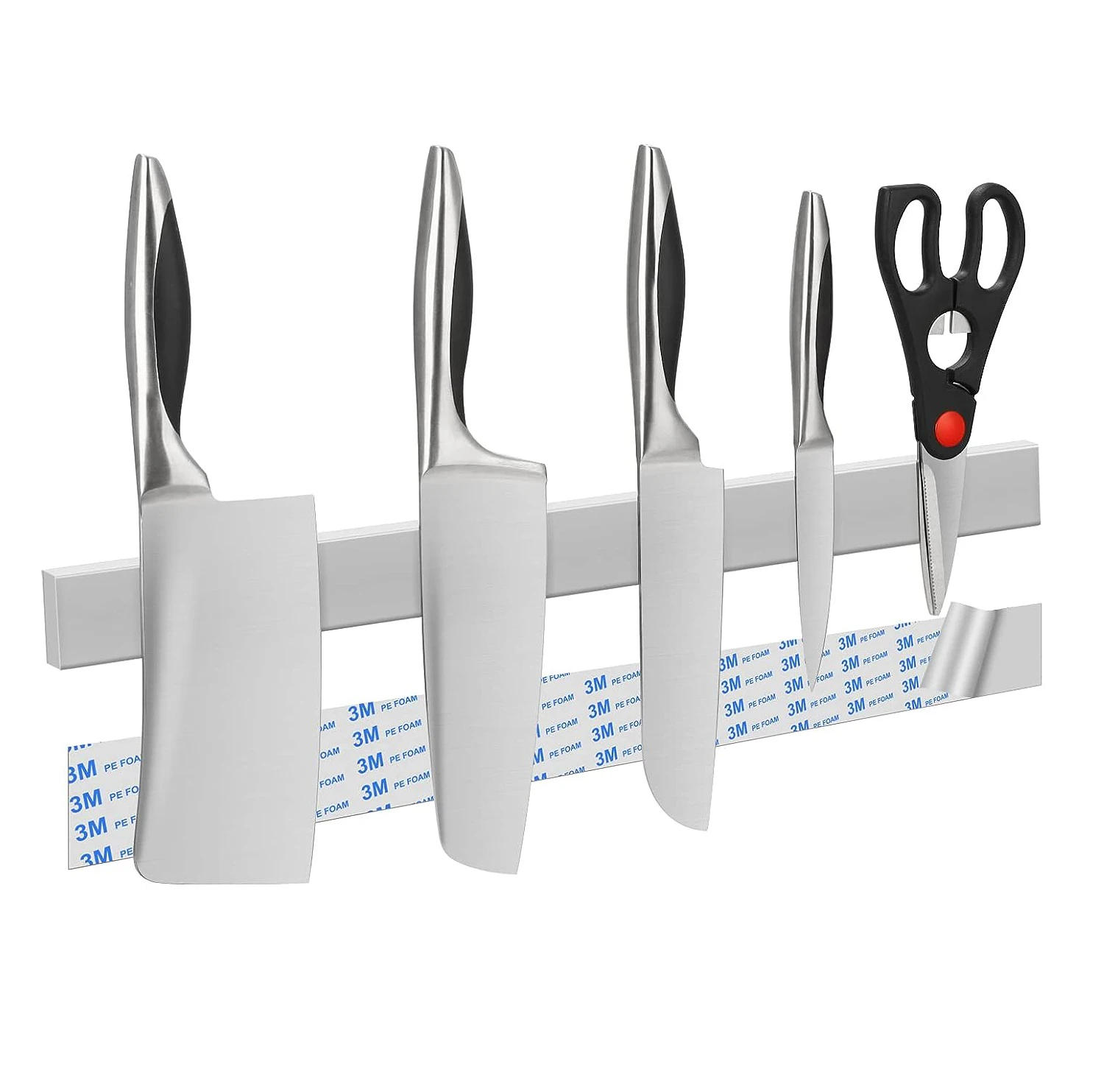 Magnet wall magnetic knife holder 8'-24 Inch Stainless Steel Magnetic Knife Rack Stripes Holder Bar For Kitchen Walls
